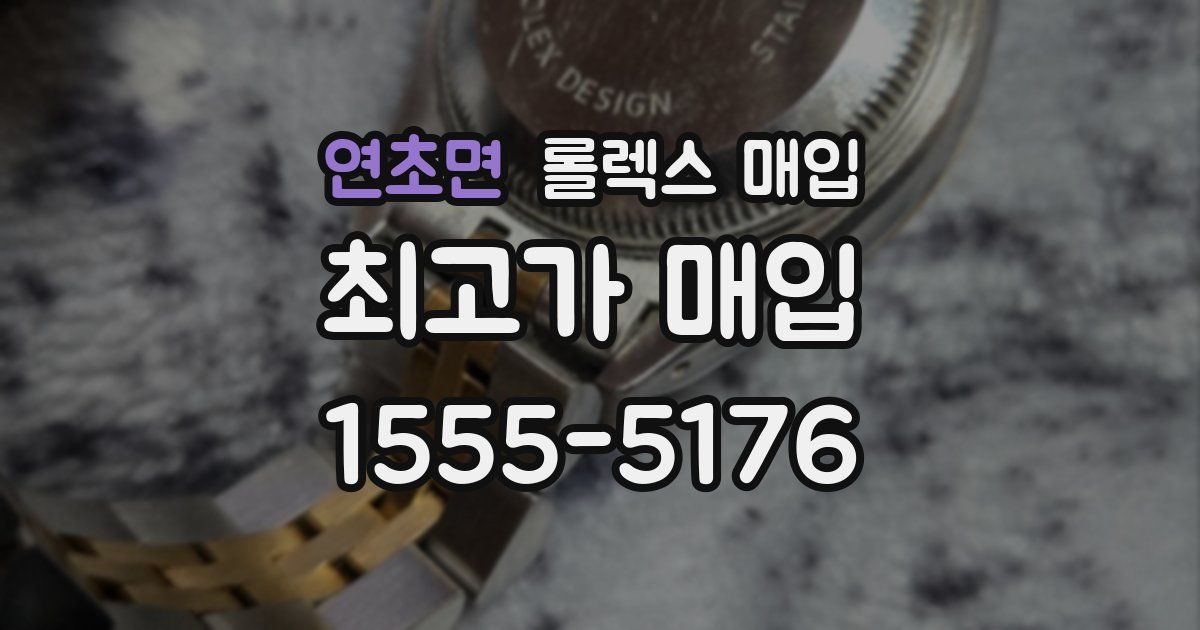 연초면 롤렉스 매입