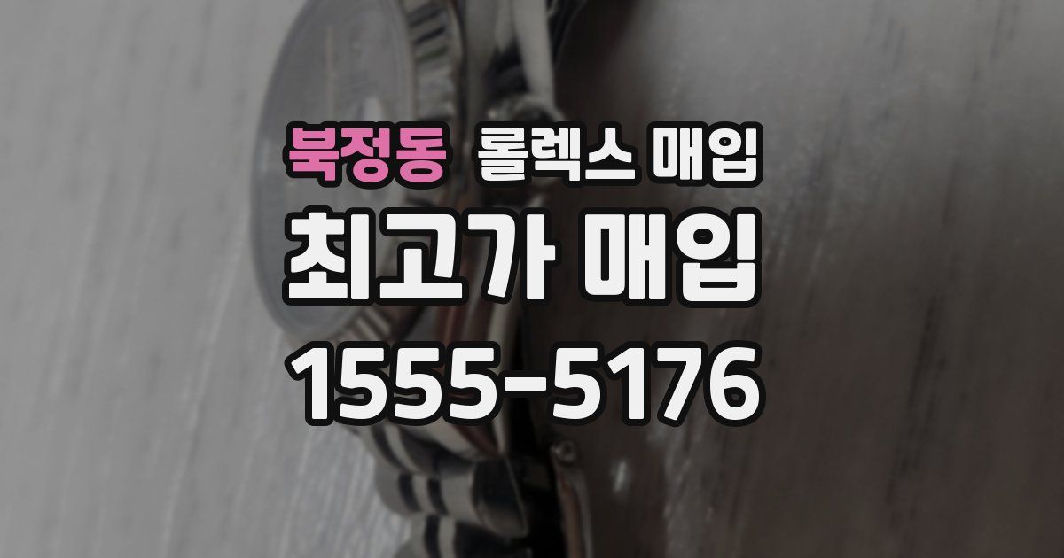 북정동 롤렉스 매입