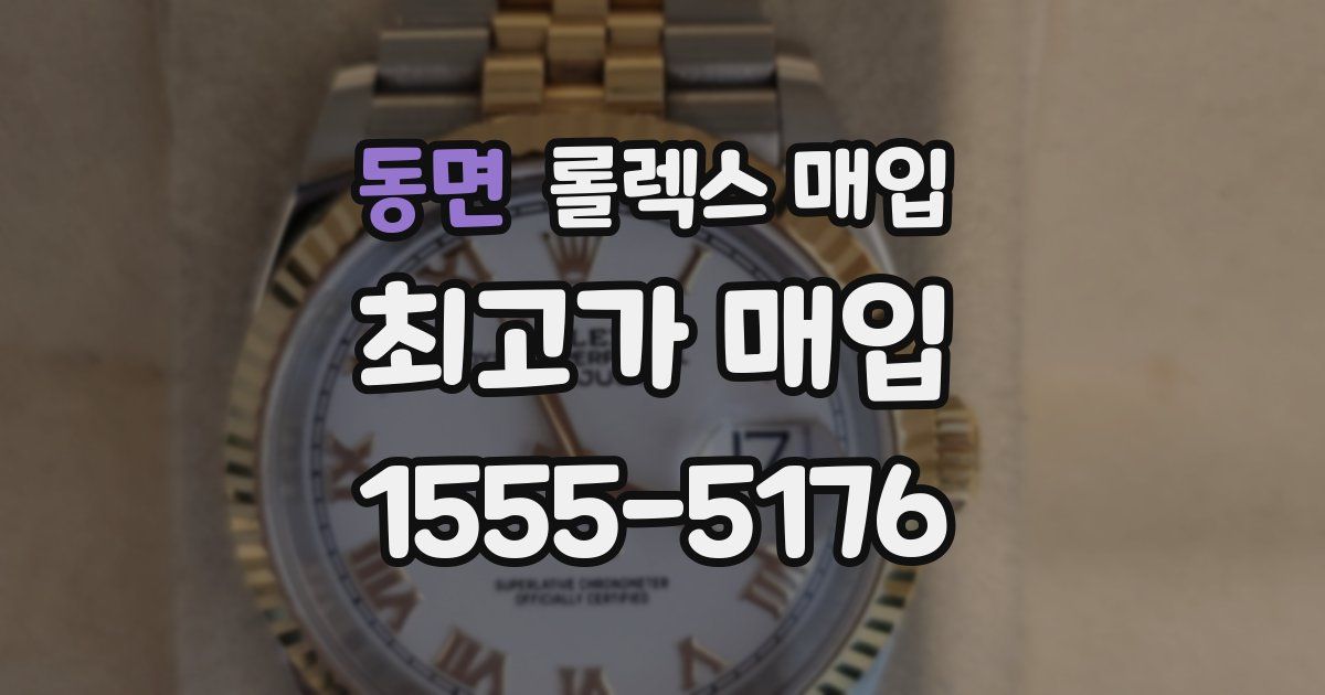 동면 롤렉스 매입