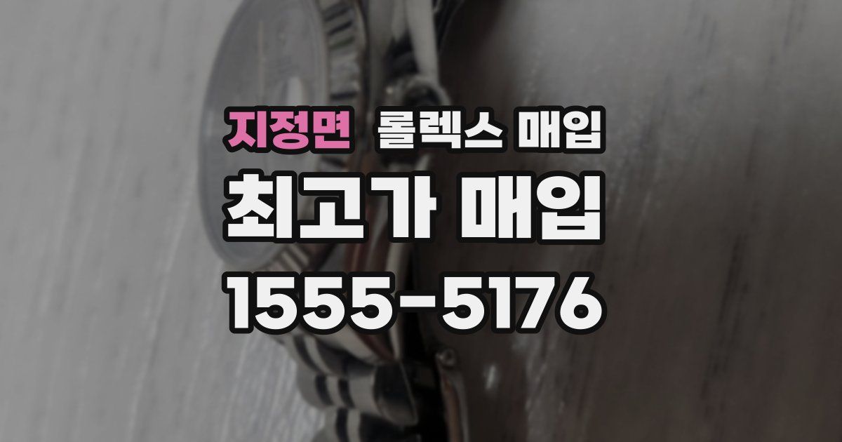 지정면 롤렉스 매입
