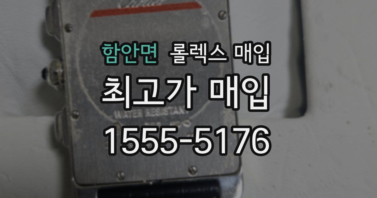 함안면 롤렉스 매입