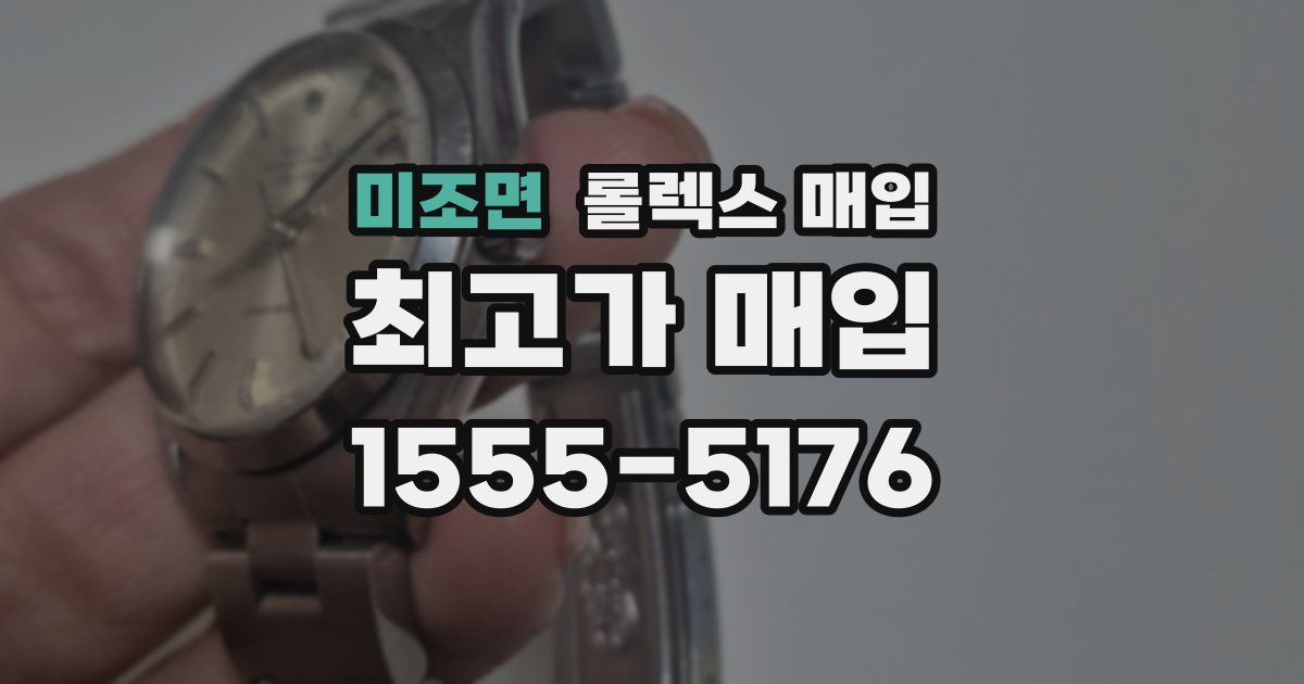 미조면 롤렉스 매입