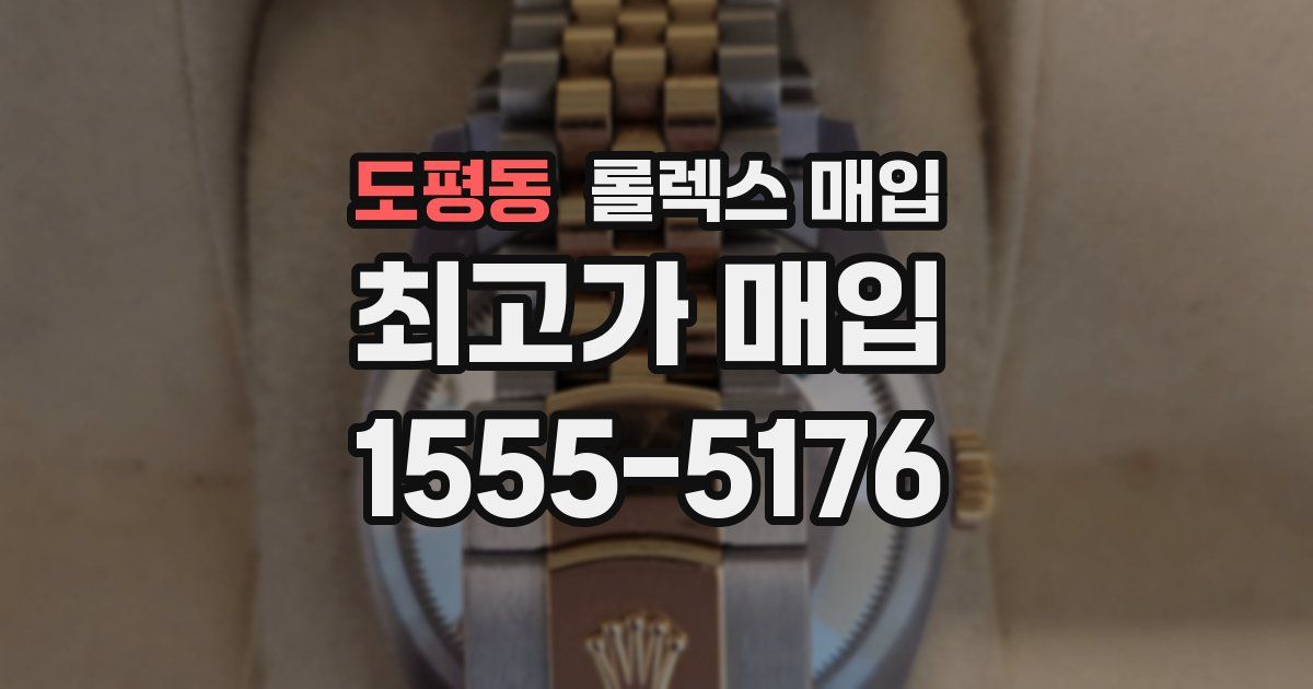 도평동 롤렉스 매입