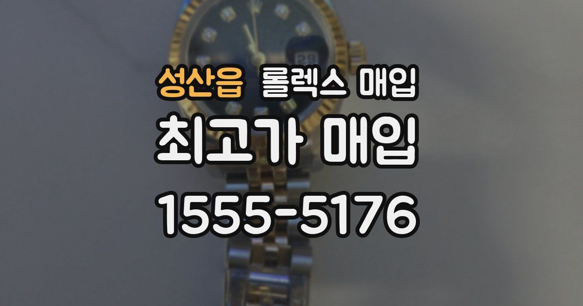 성산읍 롤렉스 매입