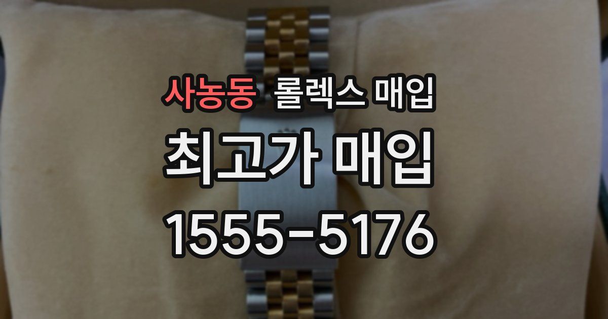 사농동 롤렉스 매입