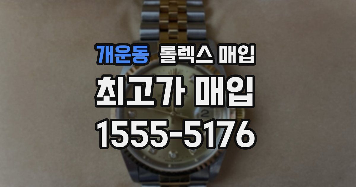 개운동 롤렉스 매입