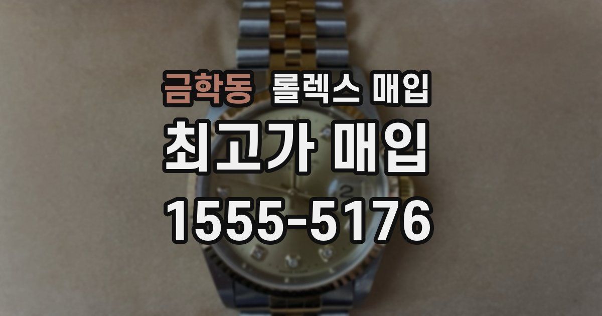 금학동 롤렉스 매입