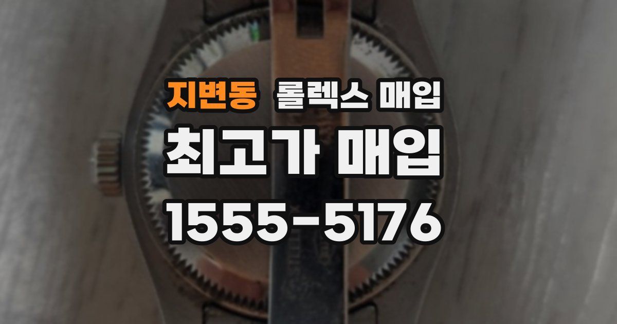 지변동 롤렉스 매입