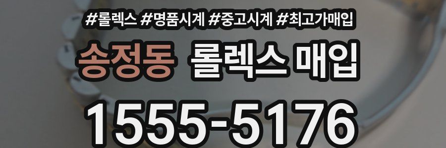 송정동 롤렉스 매입