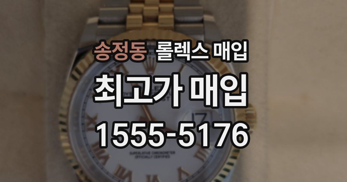 송정동 롤렉스 매입
