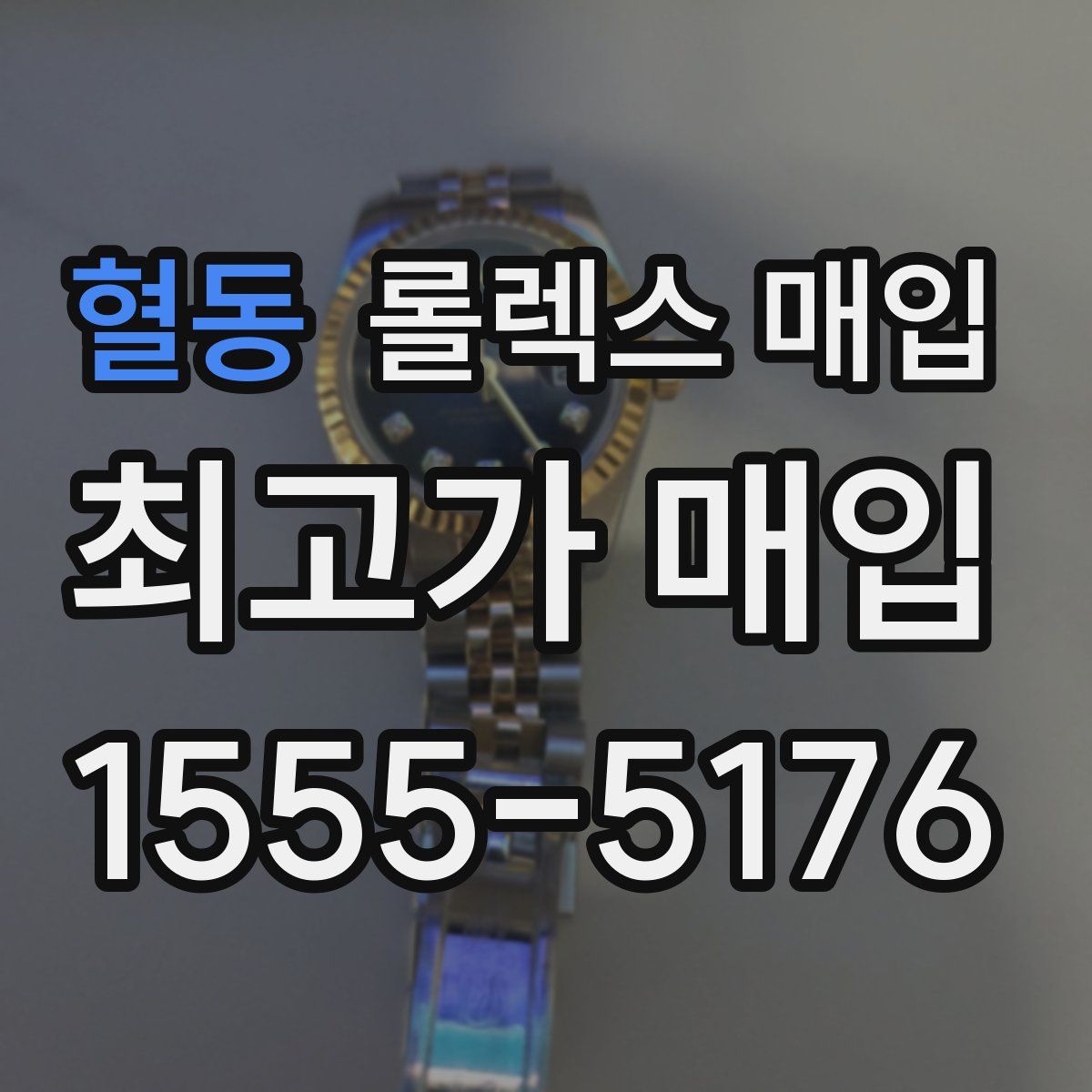 혈동 롤렉스 매입