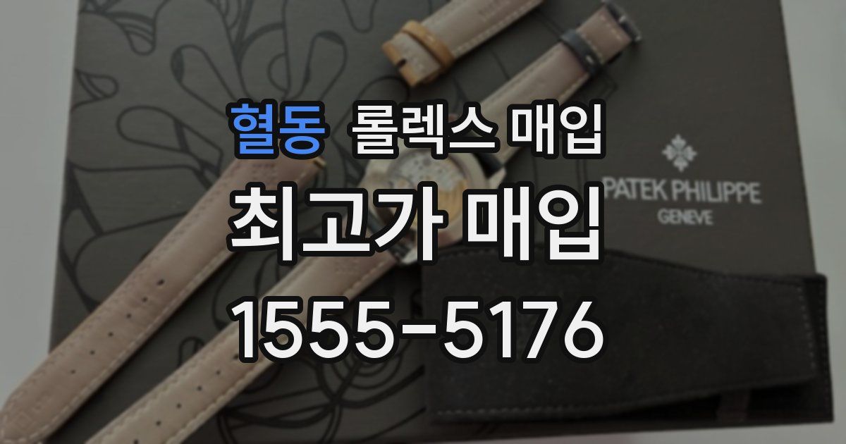 혈동 롤렉스 매입