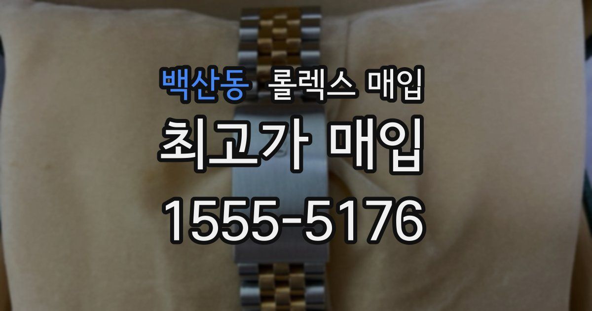 백산동 롤렉스 매입