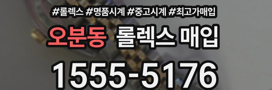 오분동 롤렉스 매입