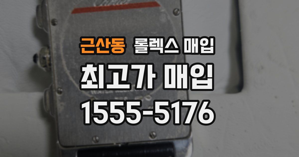 근산동 롤렉스 매입