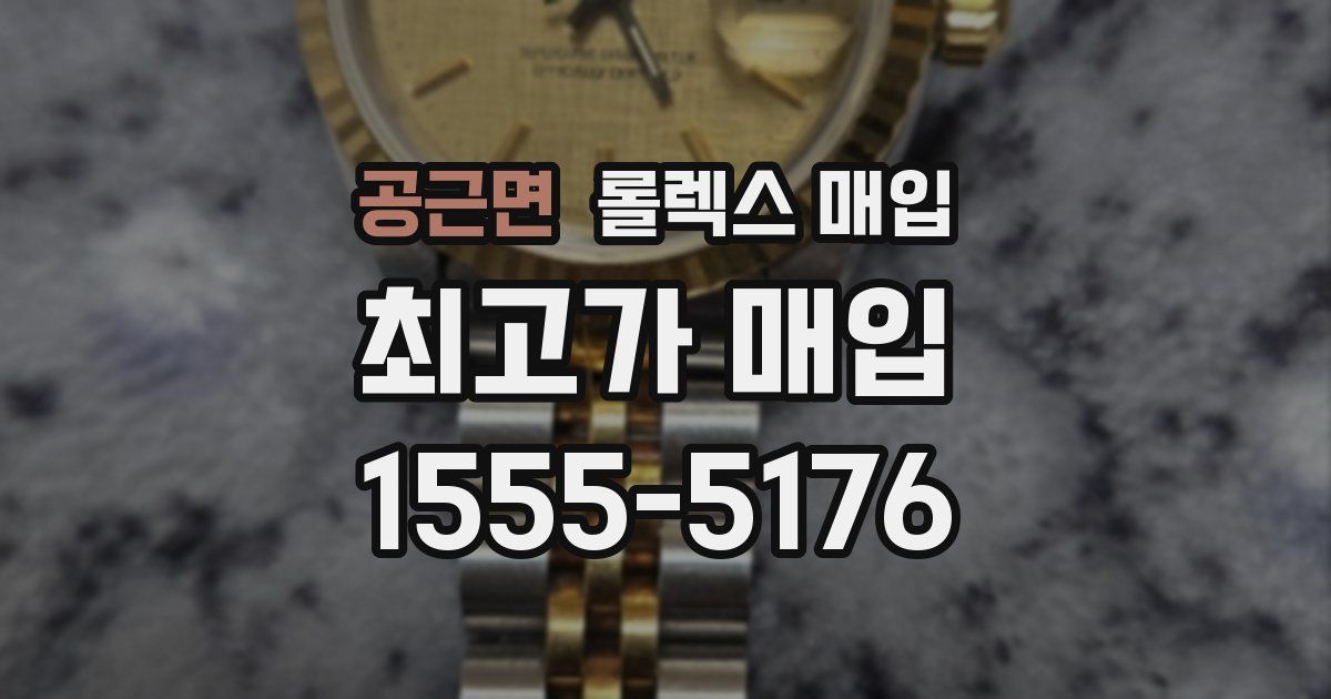 공근면 롤렉스 매입