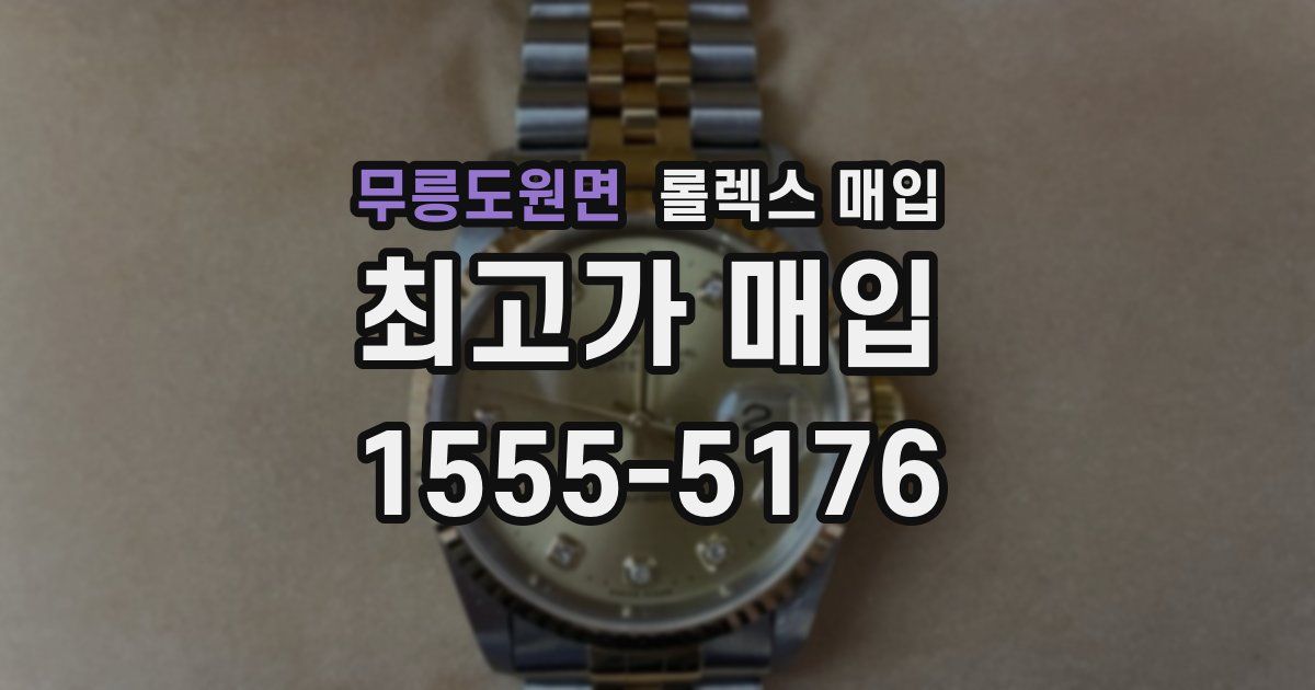 무릉도원면 롤렉스 매입