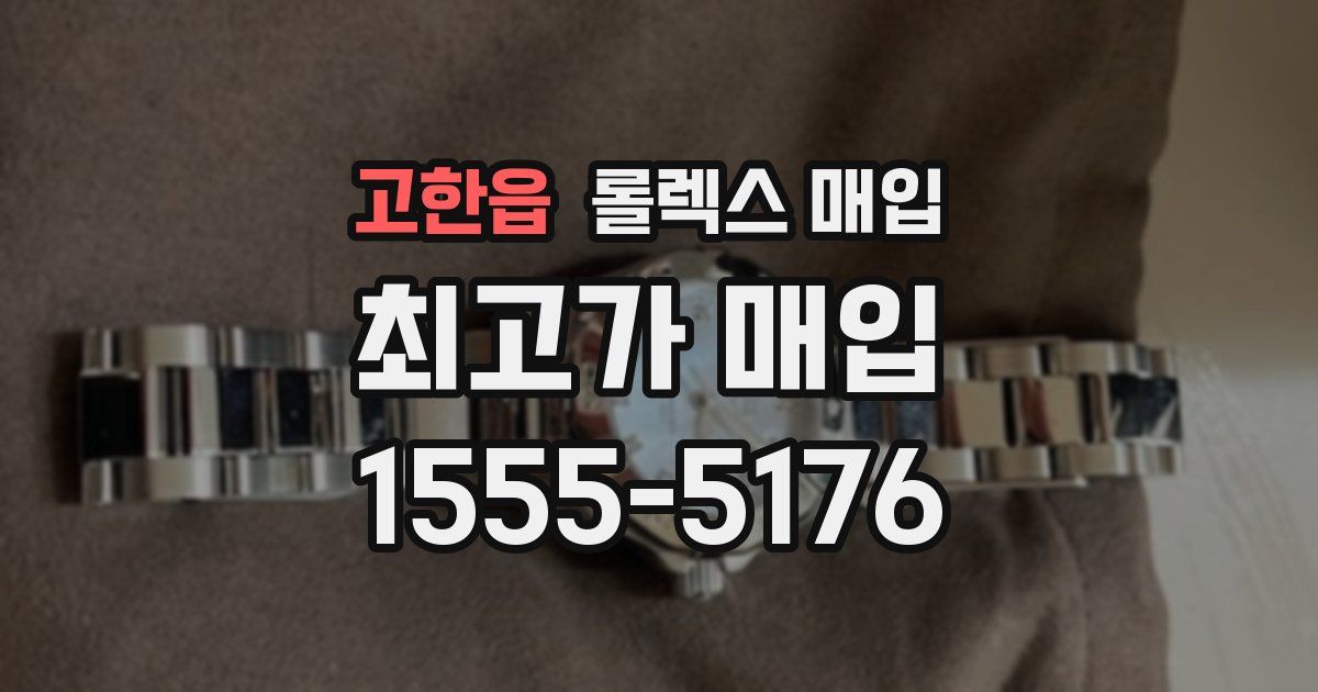 고한읍 롤렉스 매입