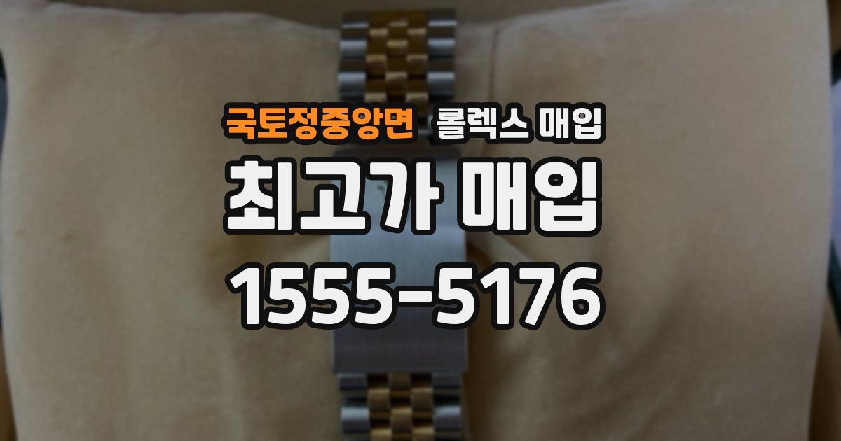 국토정중앙면 롤렉스 매입