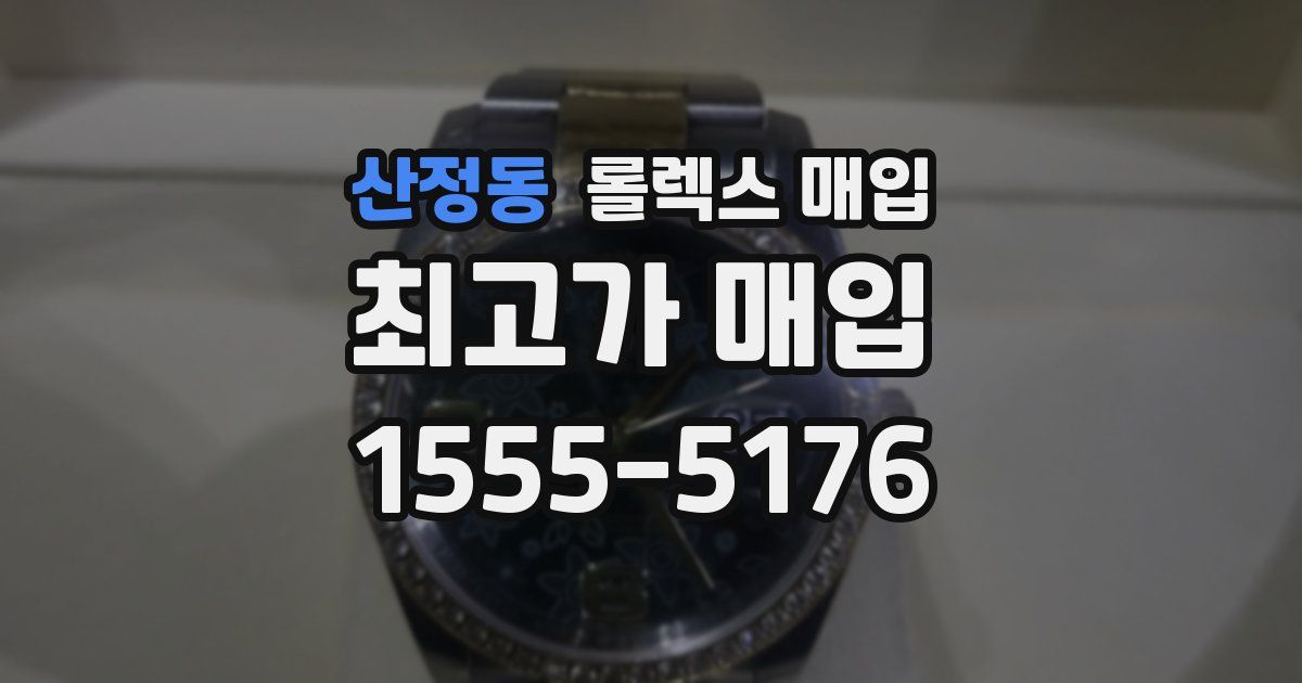 산정동 롤렉스 매입