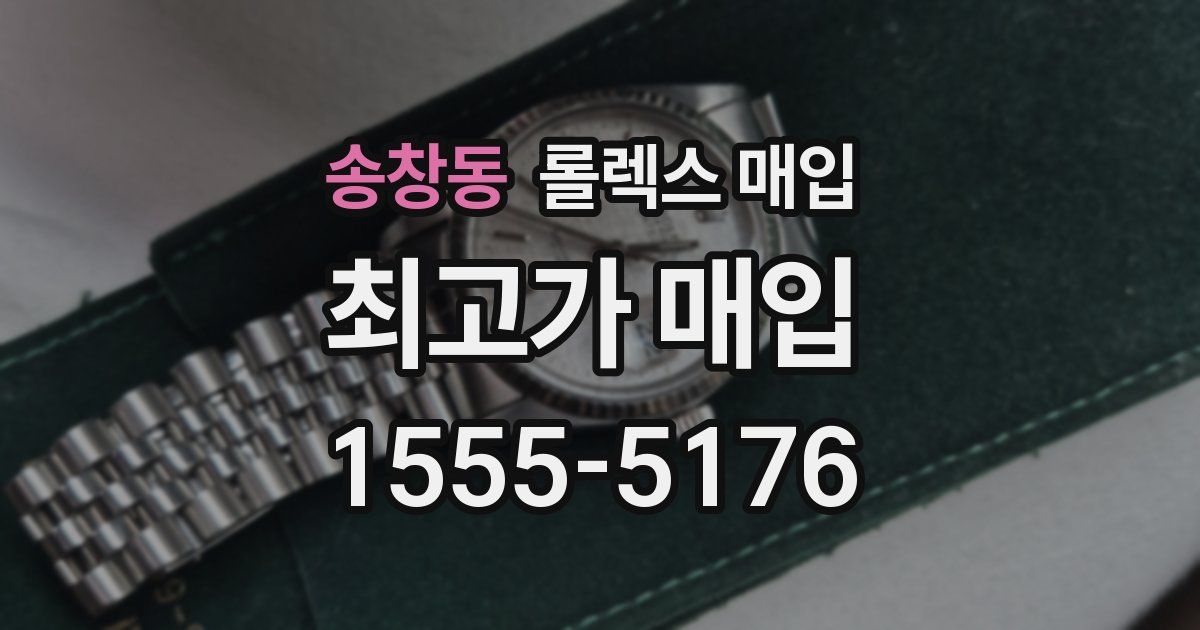 송창동 롤렉스 매입