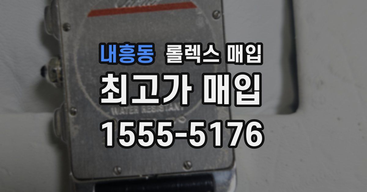 내흥동 롤렉스 매입