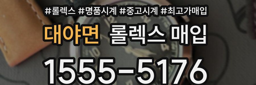 대야면 롤렉스 매입