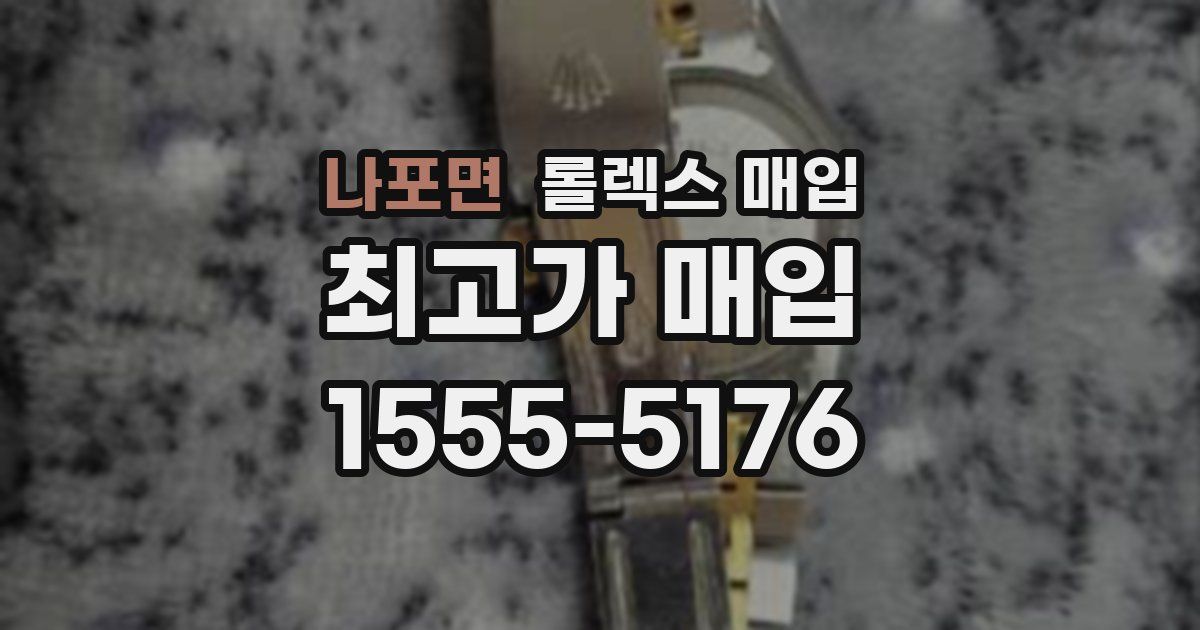 나포면 롤렉스 매입