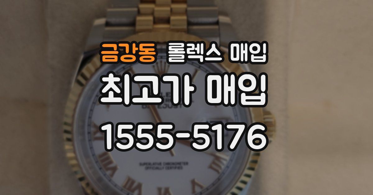 금강동 롤렉스 매입