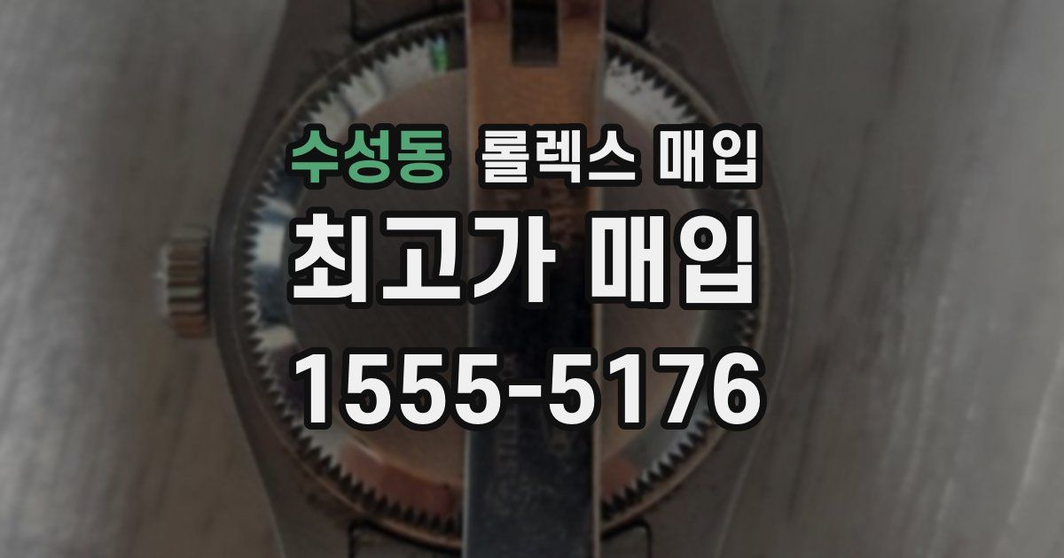 수성동 롤렉스 매입