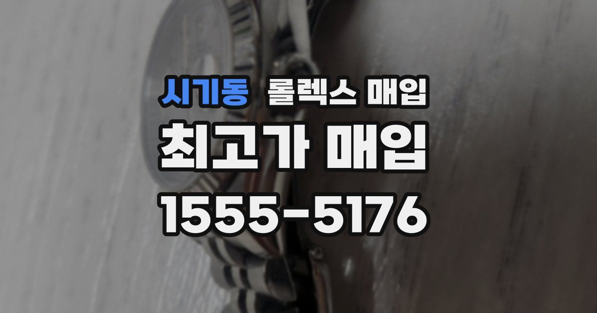 시기동 롤렉스 매입