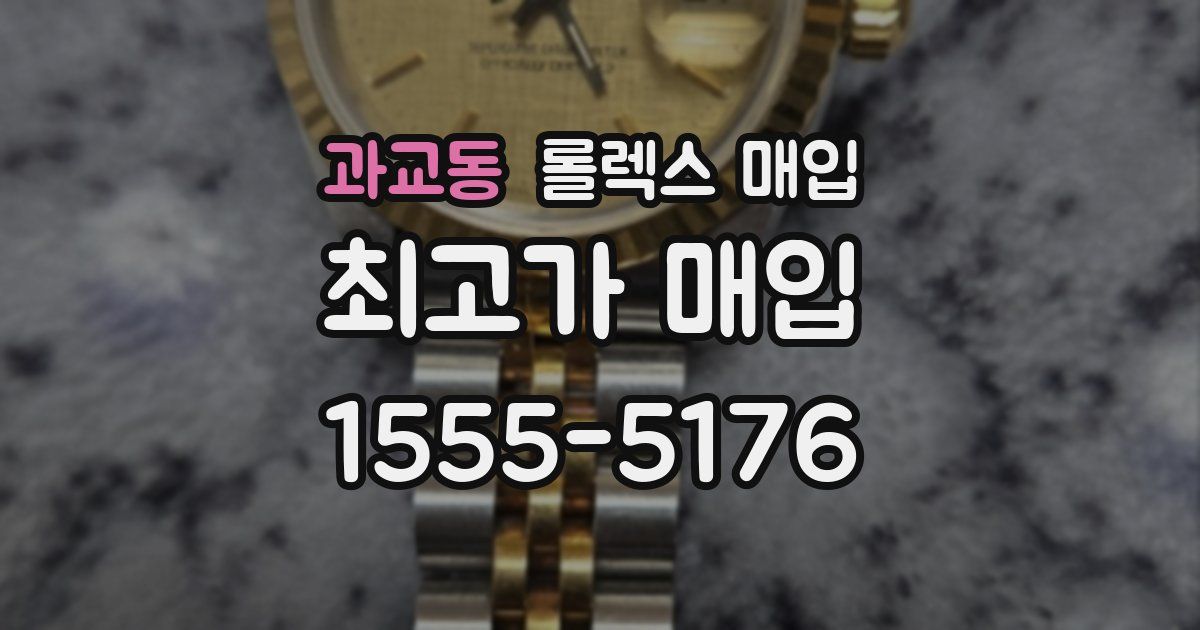 과교동 롤렉스 매입