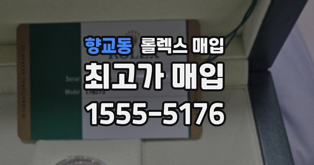 향교동 롤렉스 매입