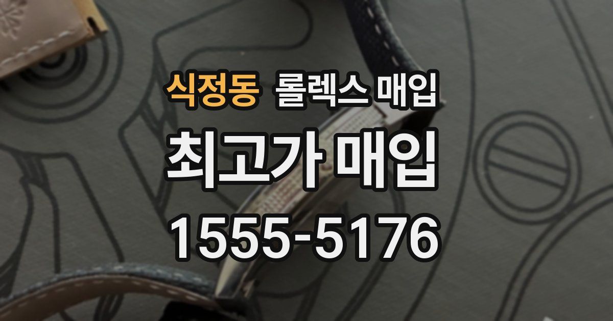 식정동 롤렉스 매입