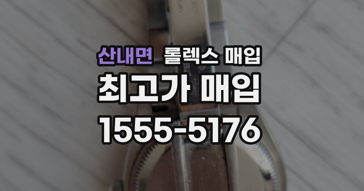 산내면 롤렉스 매입