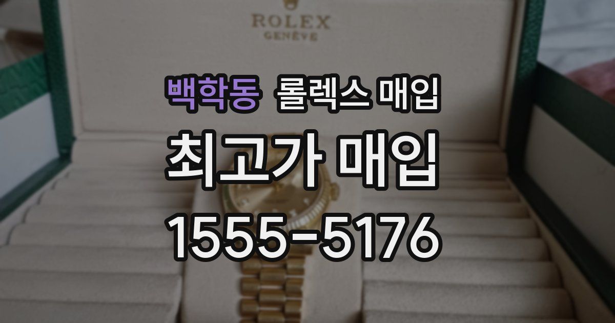 백학동 롤렉스 매입