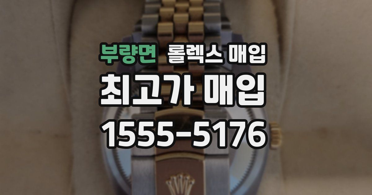 부량면 롤렉스 매입