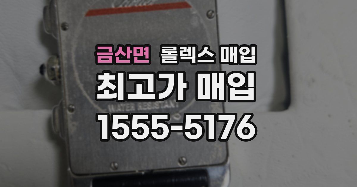 금산면 롤렉스 매입