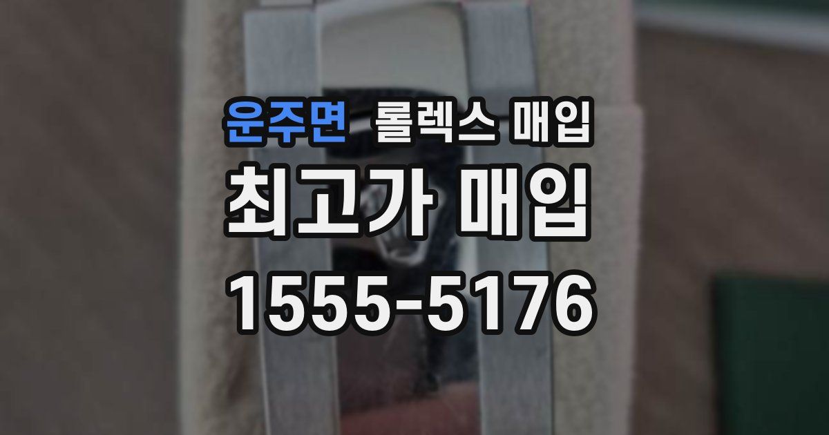 운주면 롤렉스 매입