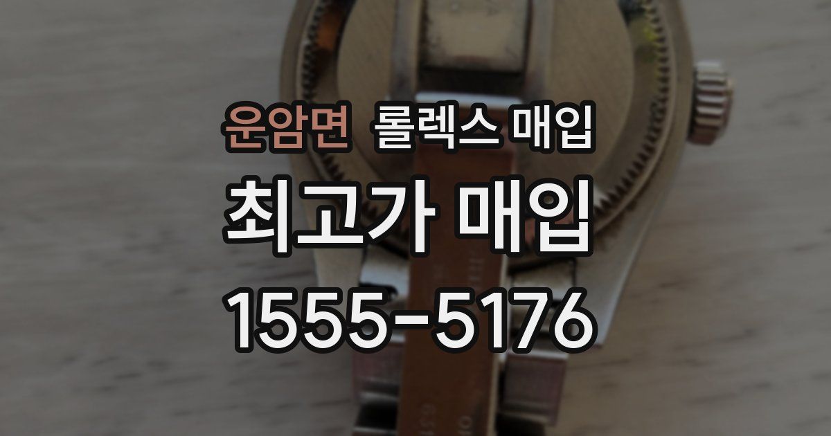 운암면 롤렉스 매입