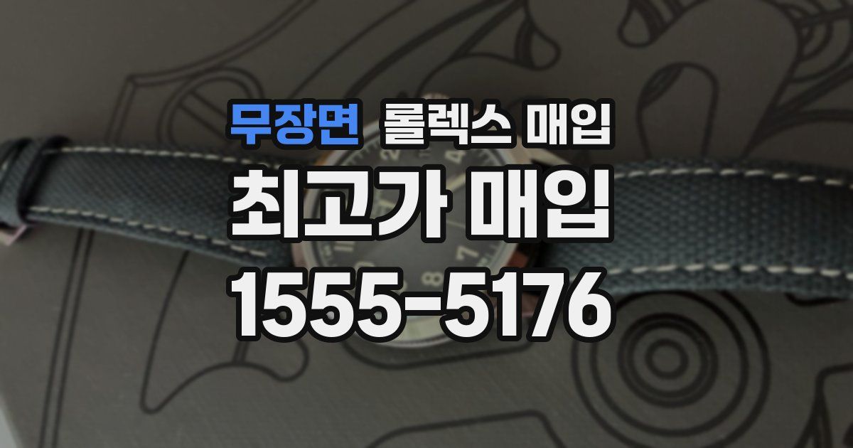 무장면 롤렉스 매입