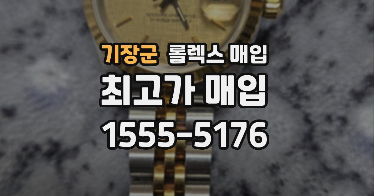 기장군 롤렉스 매입