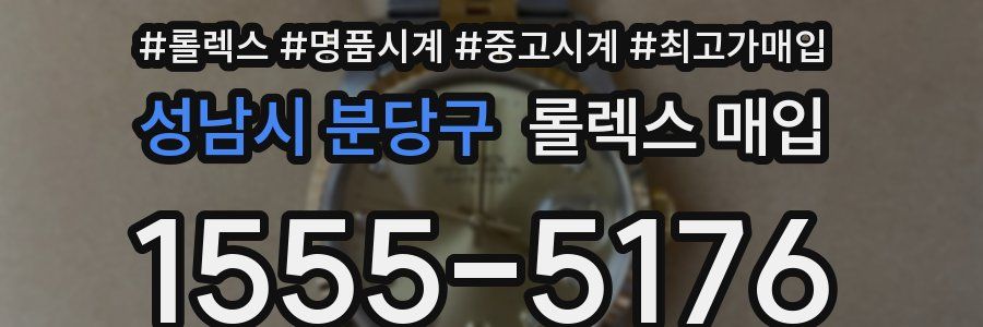 성남시 분당구 롤렉스 매입