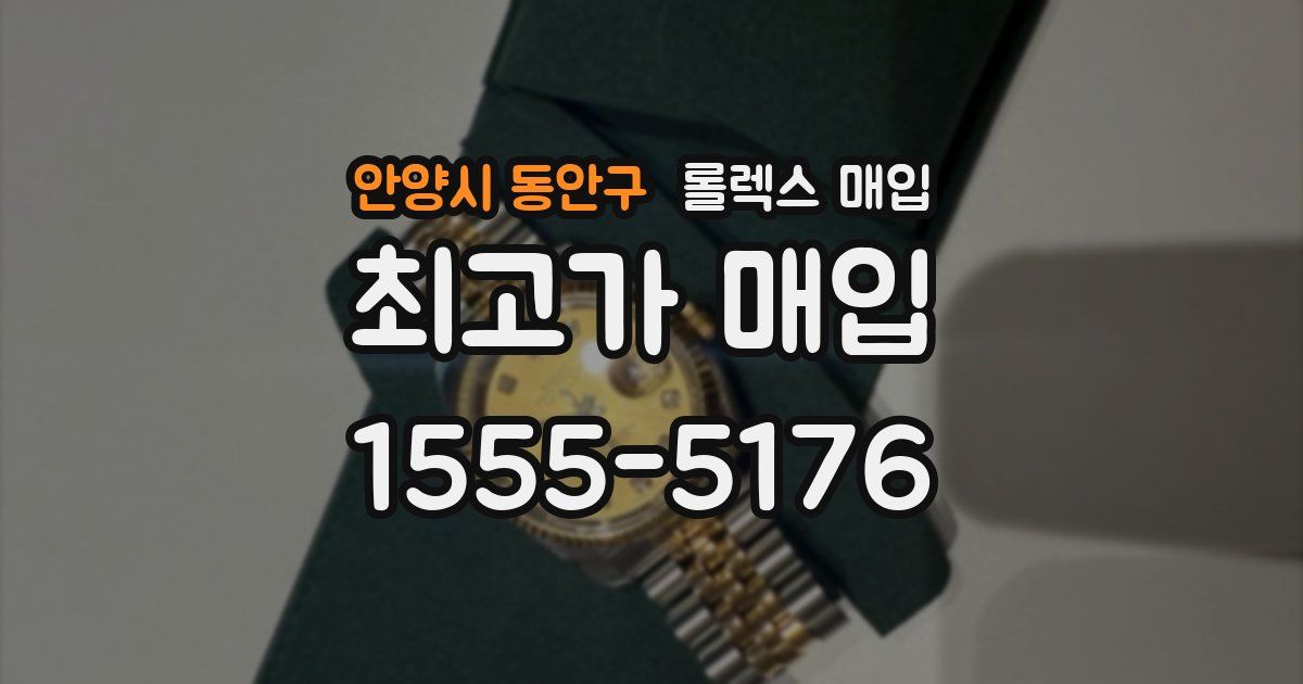 안양시 동안구 롤렉스 매입