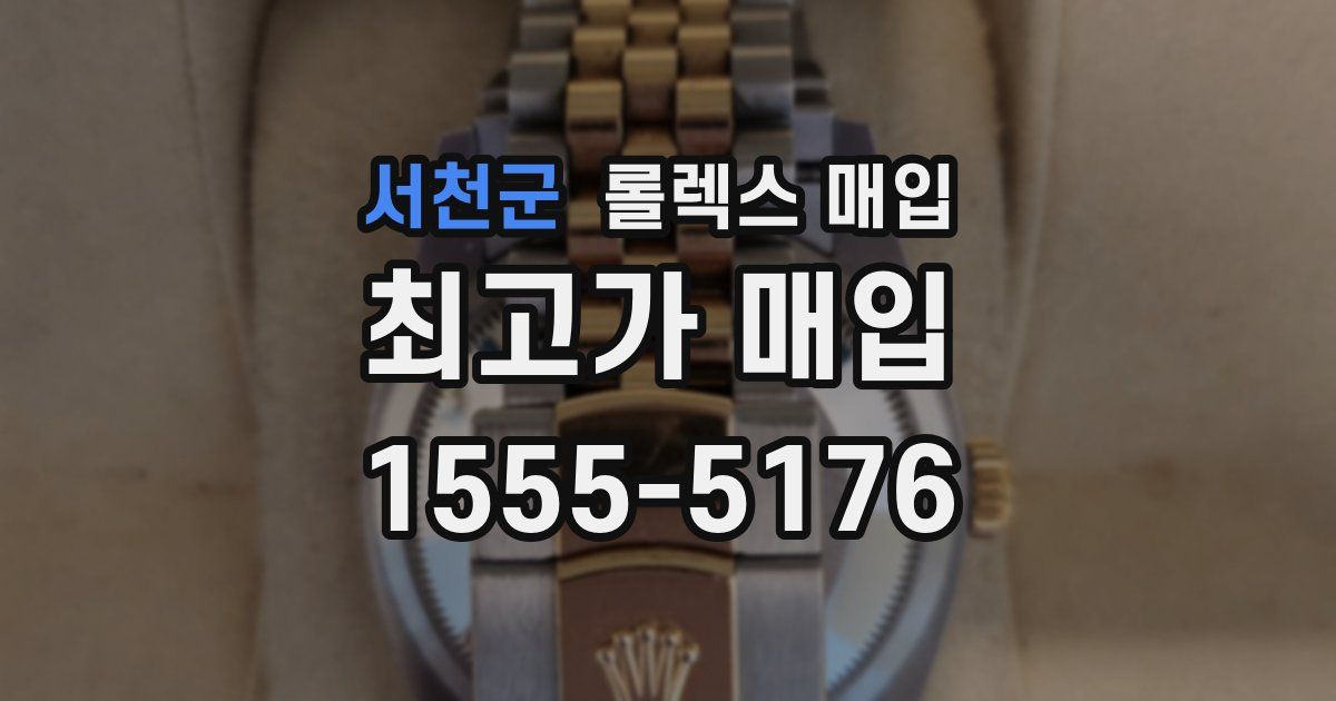 서천군 롤렉스 매입