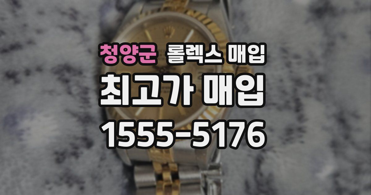 청양군 롤렉스 매입