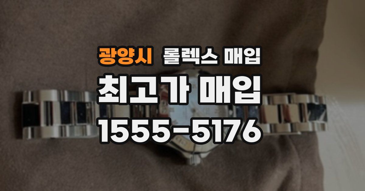 광양시 롤렉스 매입