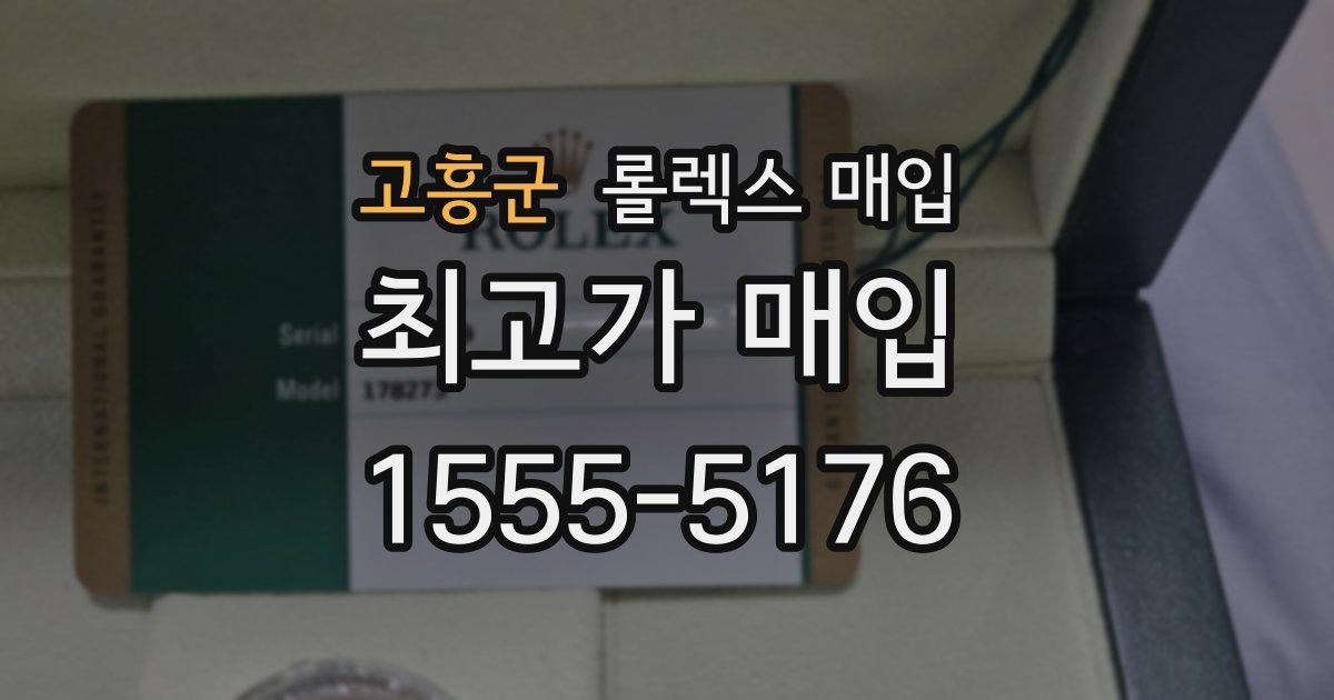 고흥군 롤렉스 매입