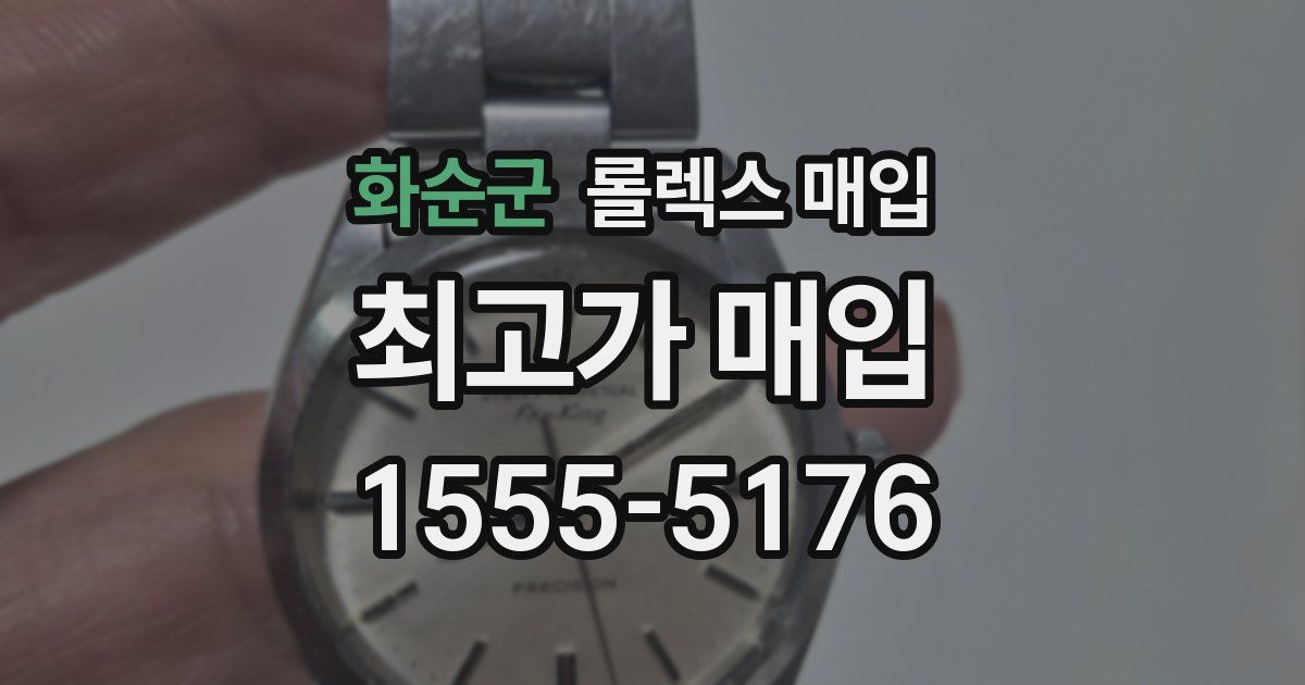 화순군 롤렉스 매입