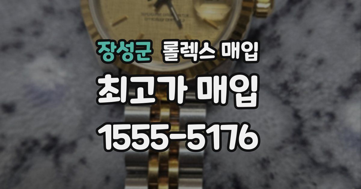 장성군 롤렉스 매입